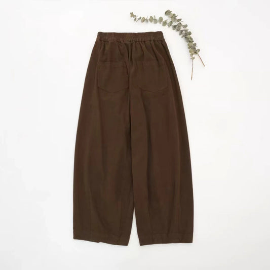 Linen Wide Leg Pants for Women, Plus Size Casual Versatile Slimming Trousers
