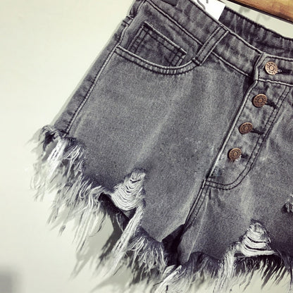 female fashion casual summer cool women denim booty Shorts high waists fur-lined leg-openings Plus size sexy short Jeans