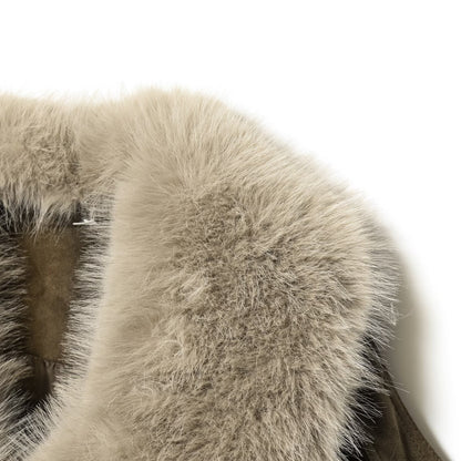 Artificial fur suede texture jacket