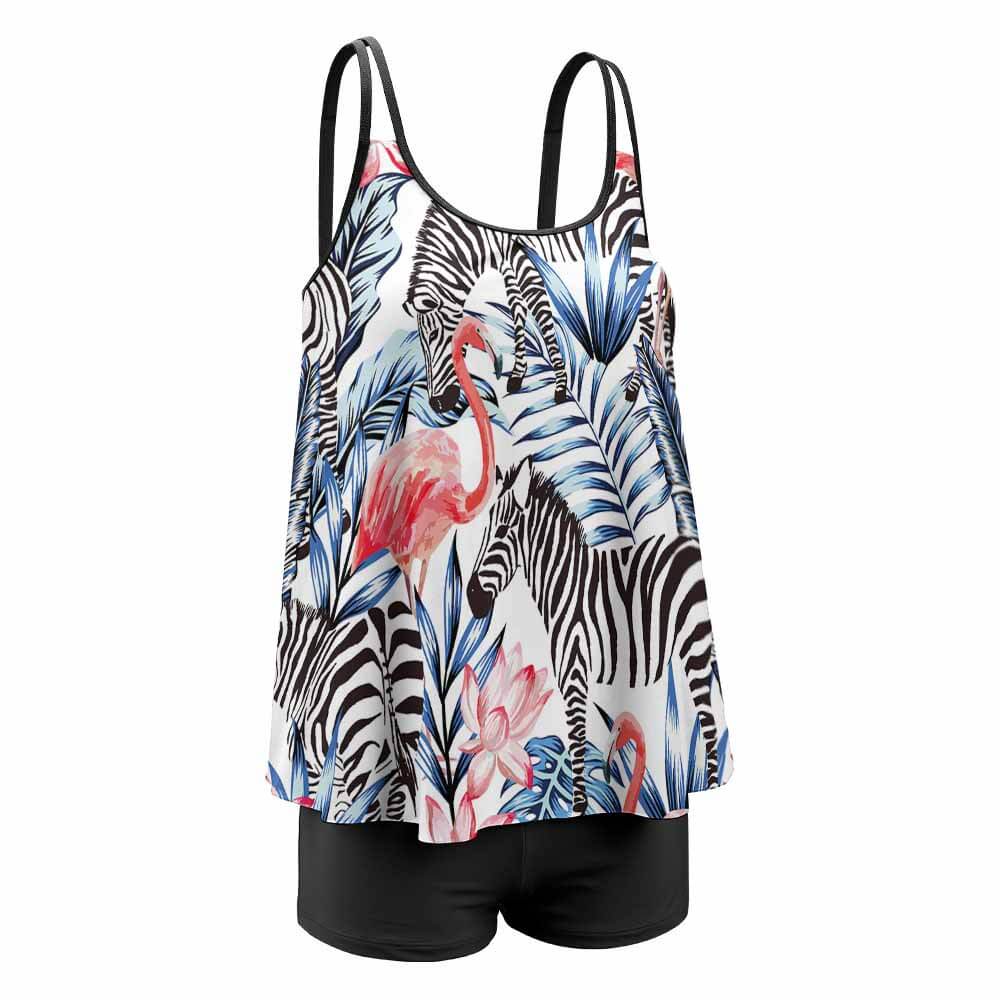 Split swimsuit set busty model plus size