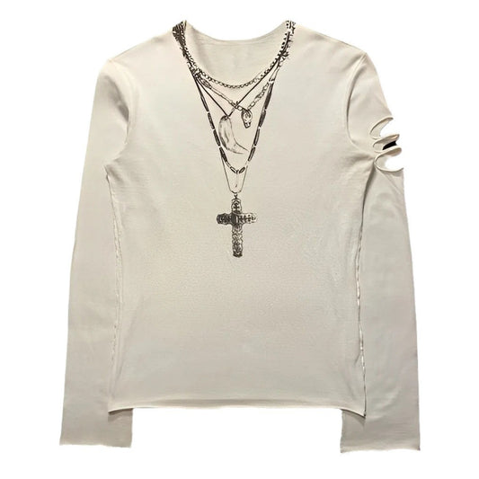 Loose plus size thin long sleeved T-shirt top