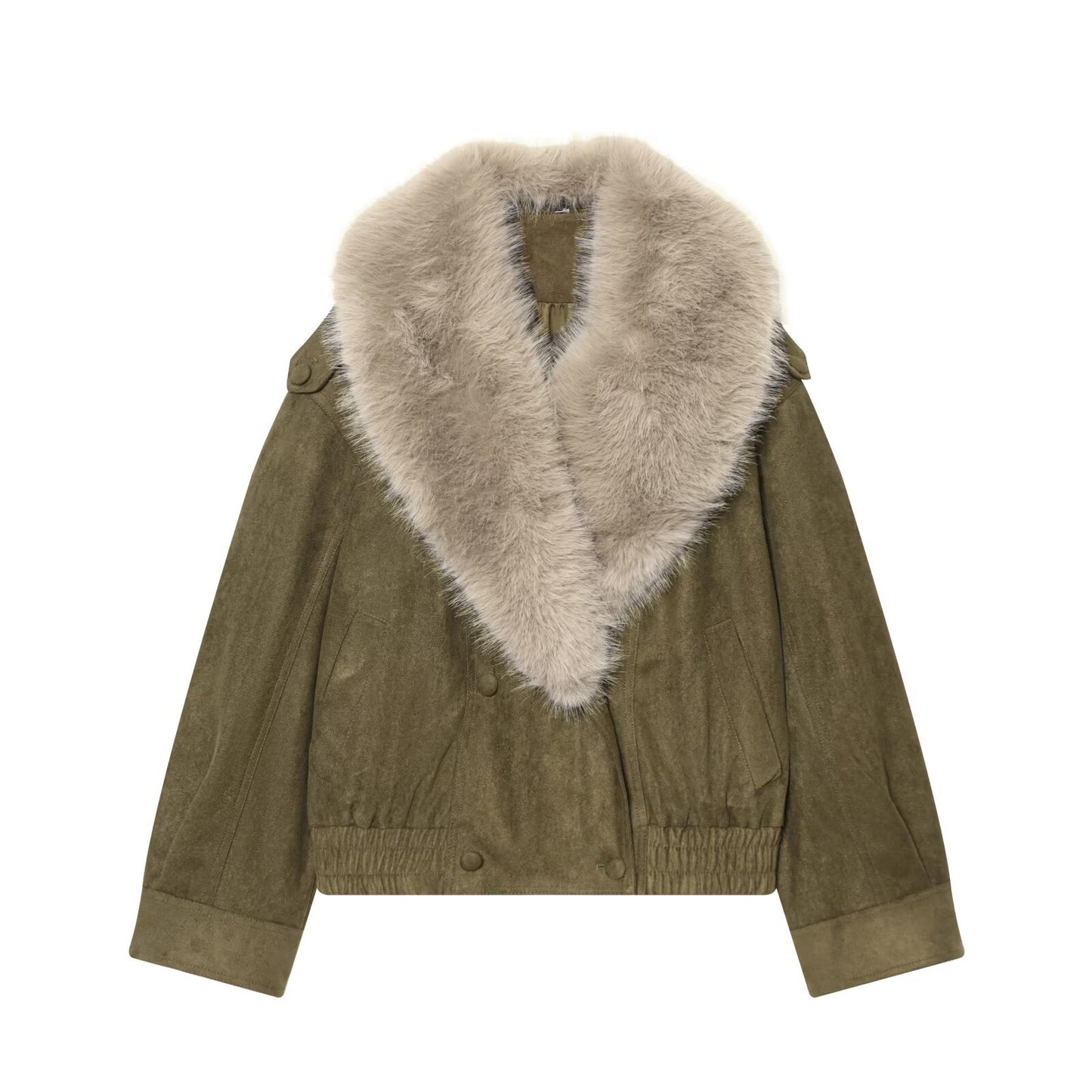 Artificial fur suede texture jacket