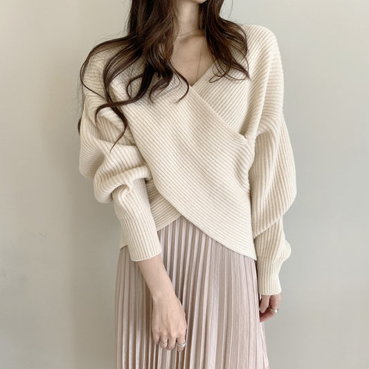 Long Sleeves Sweater Pullover Autumn Winter Ladies Korean Style Fashion Knitted Sweater Women Warm Elegant Plus Size Tops