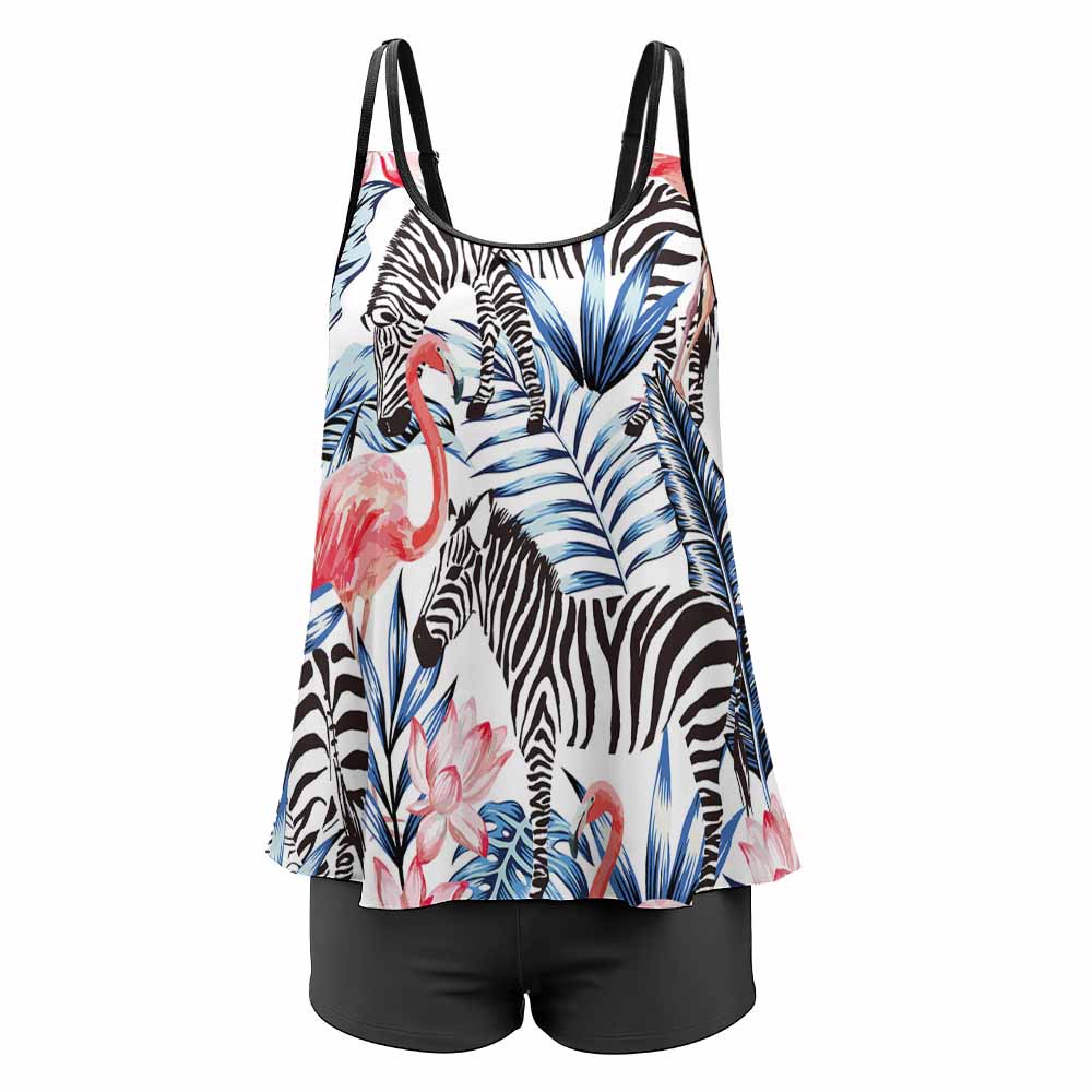 Split swimsuit set busty model plus size