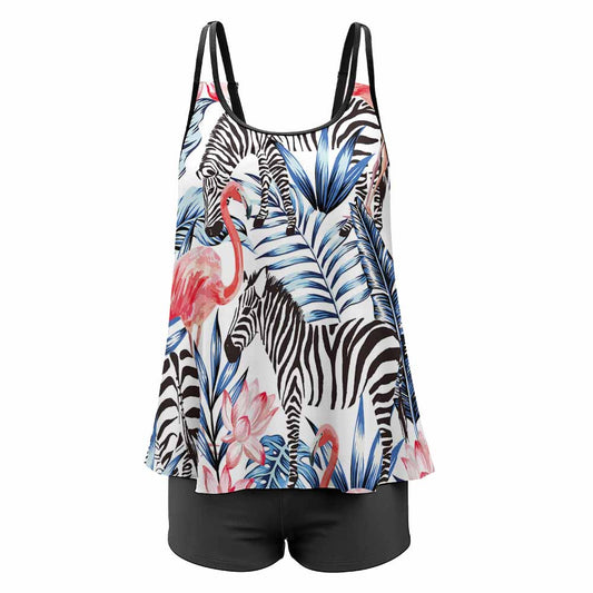 Split swimsuit set busty model plus size