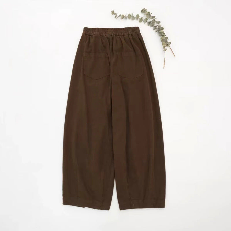 Linen Wide Leg Pants for Women, Plus Size Casual Versatile Slimming Trousers