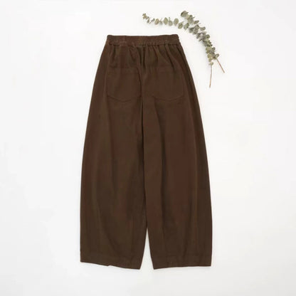 Linen Wide Leg Pants for Women, Plus Size Casual Versatile Slimming Trousers