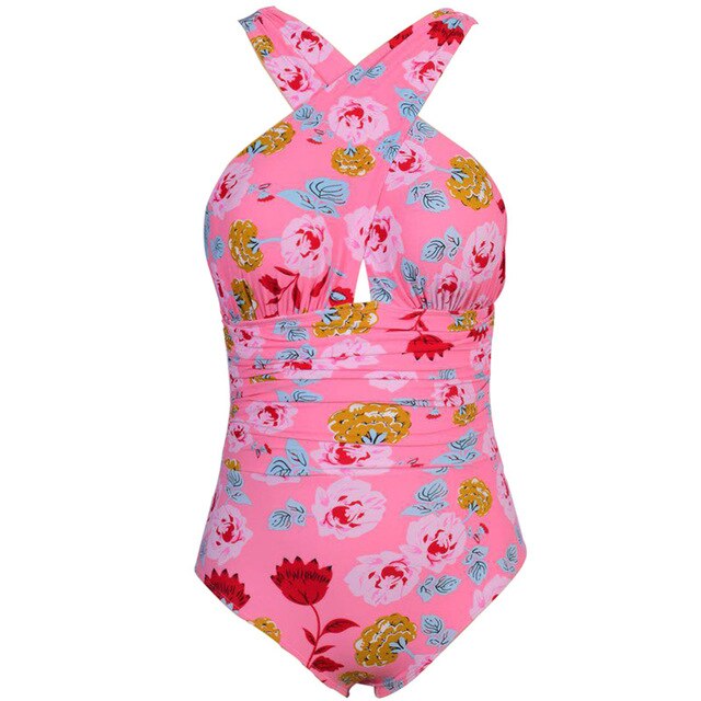 one piece swimsuit women plus size swimwear one piece Russian USA swim swimming suit beach bathing wear floral color