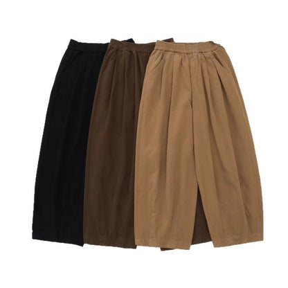 Linen Wide Leg Pants for Women, Plus Size Casual Versatile Slimming Trousers