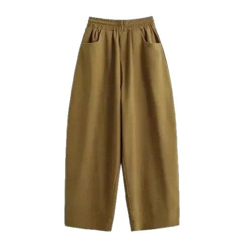 Style Plus Size Casual Pants for Women, Loose and Slimming Nine-Point Harem Trousers for Pear-Shaped Figures