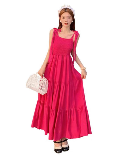 Sexy Vacation Style Plus Size Strapless Long Dress Sweet Halter Neck Mini Dress