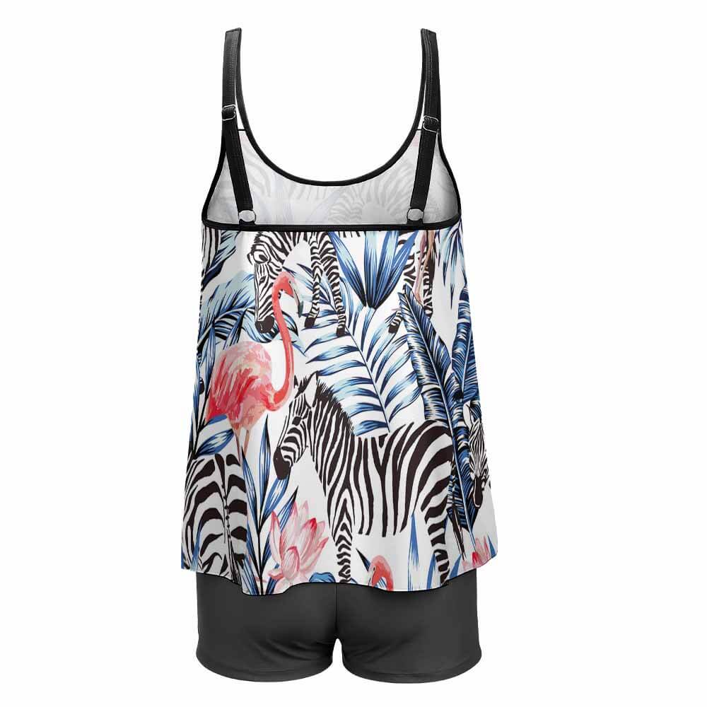 Split swimsuit set busty model plus size